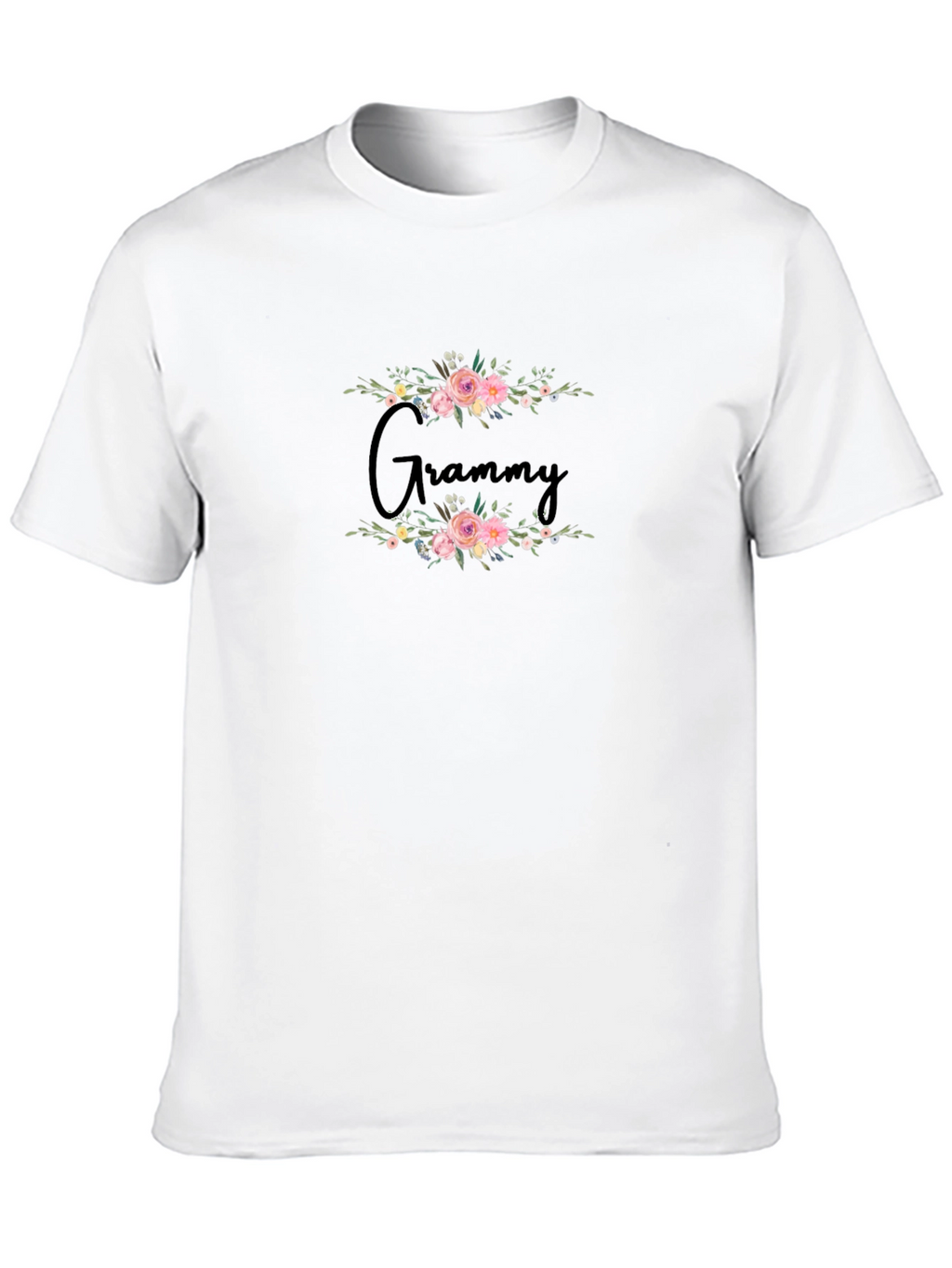 Floral Grammy Black T-Shirt