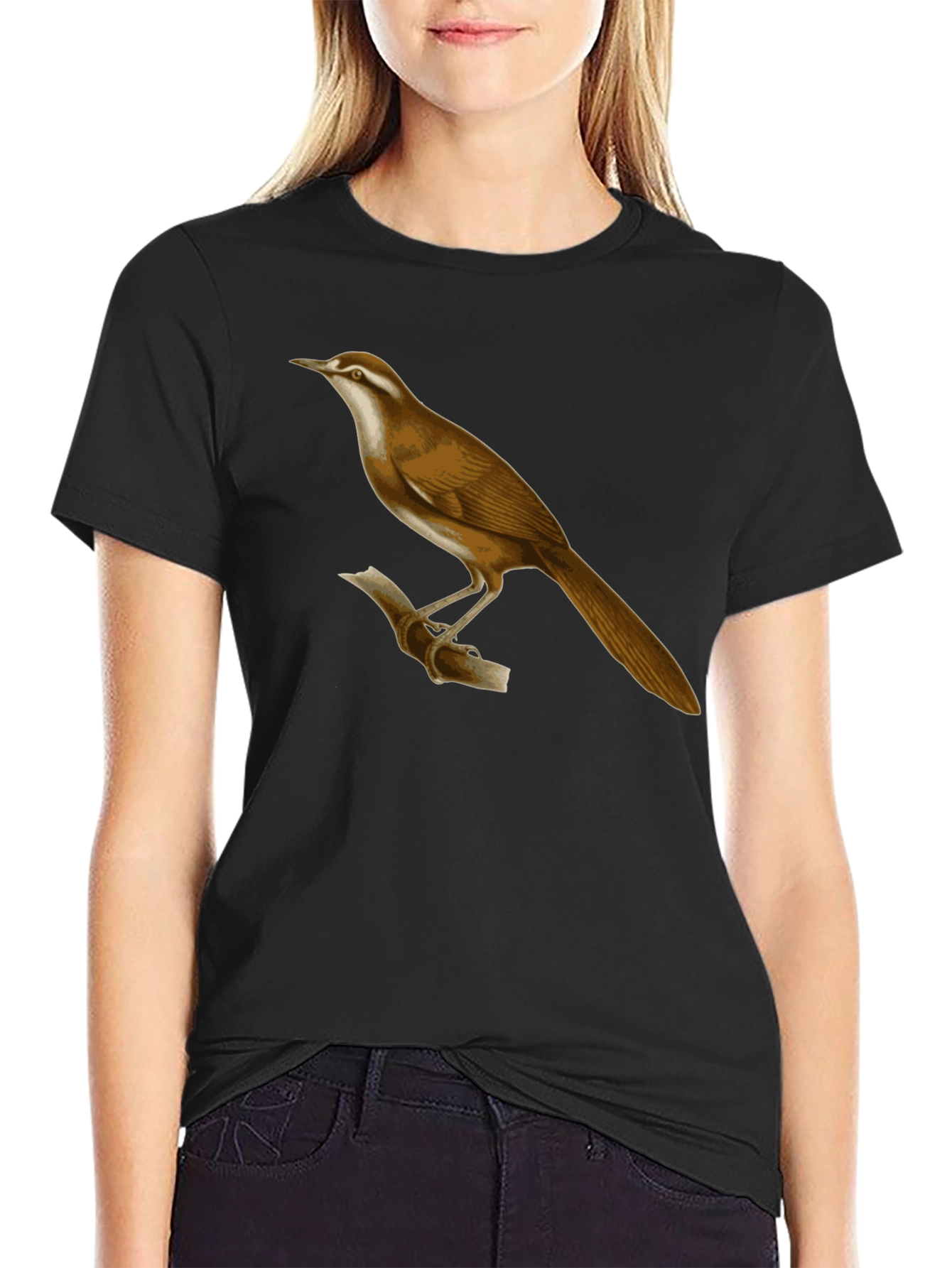 Vintage Bird Graphic T-Shirt - Classic Design