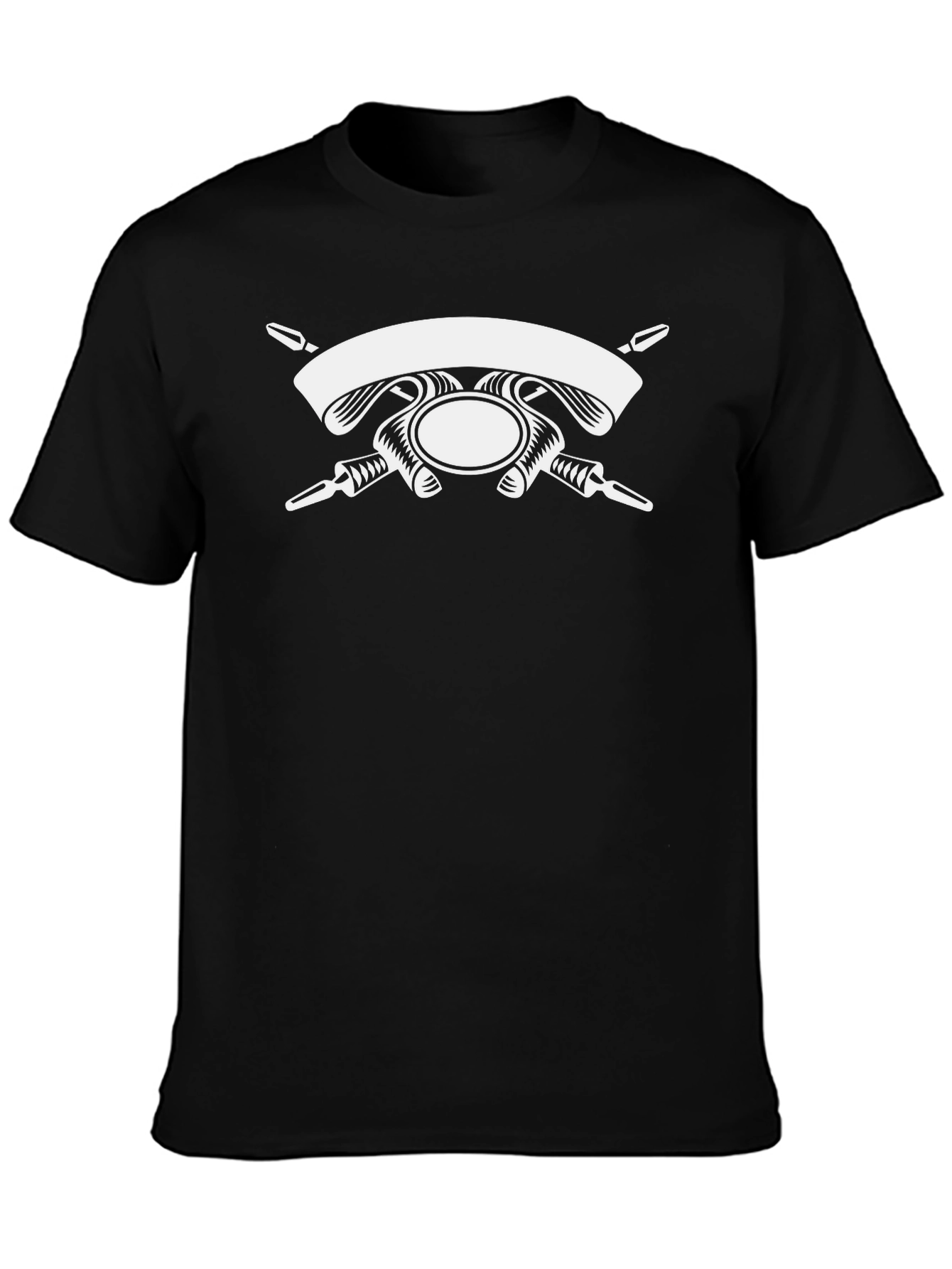 Mens Black T-Shirt with Tattoo Machine Graphic