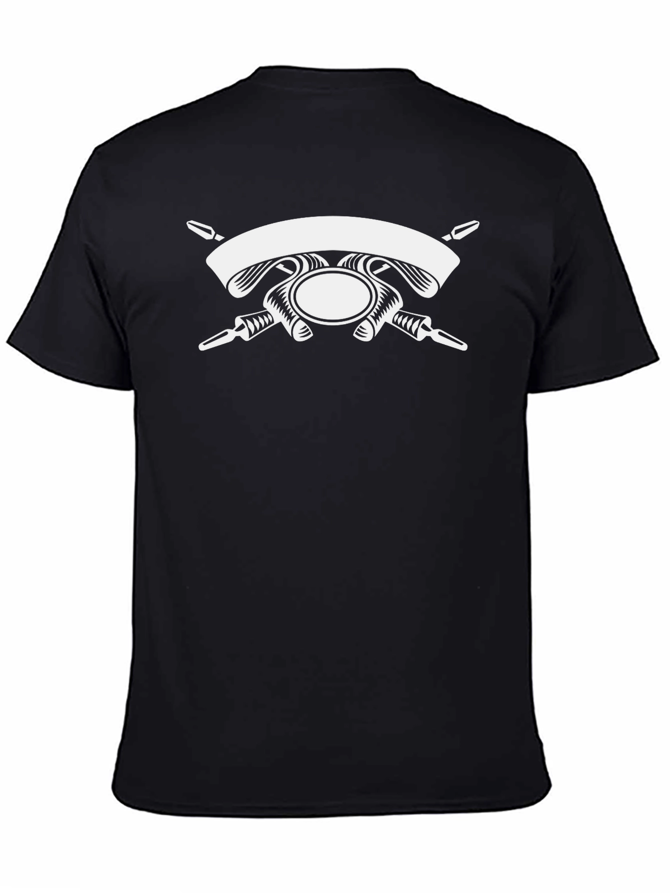 Mens Black T-Shirt with Tattoo Machine Graphic
