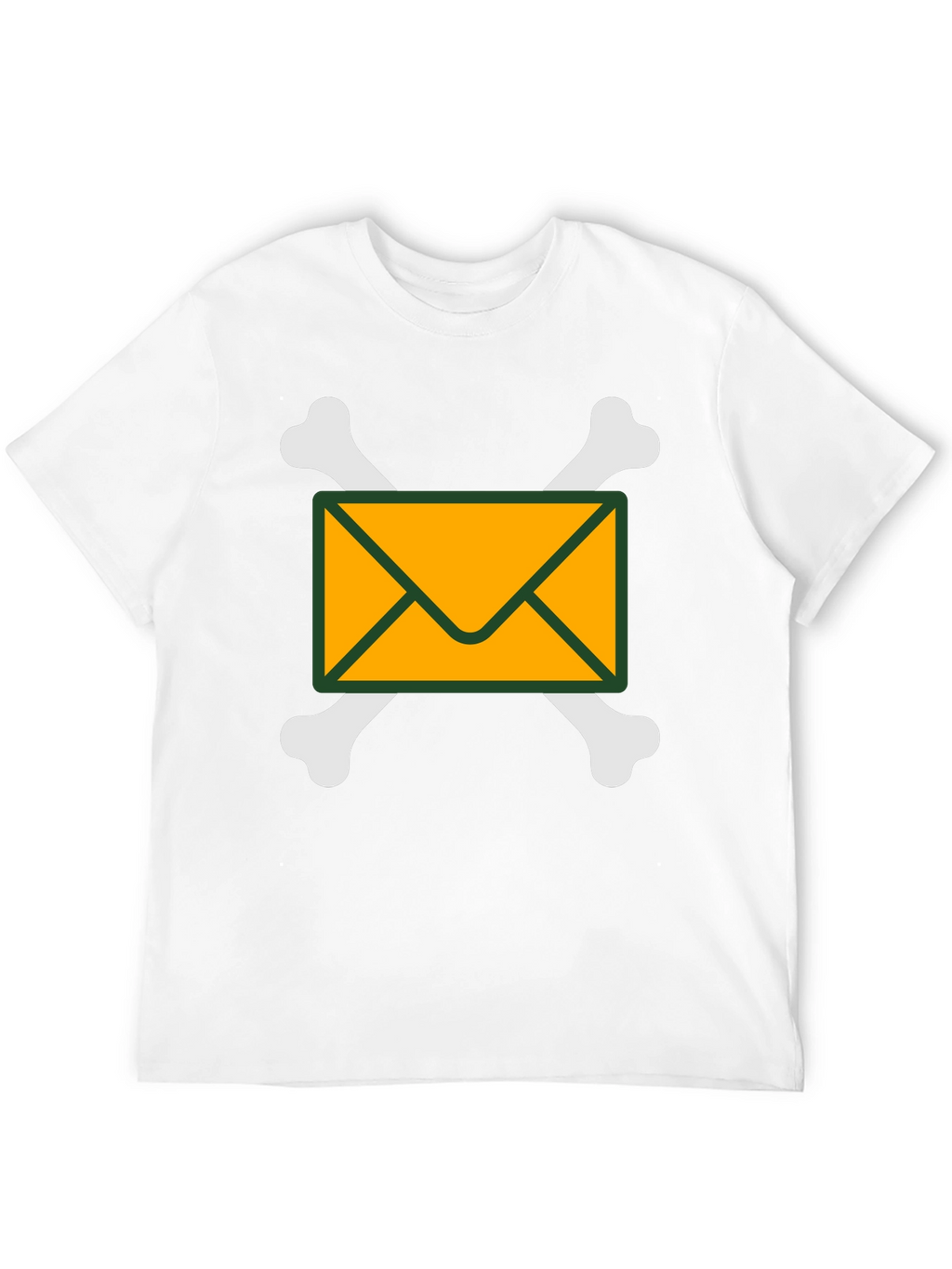 Envelope and Crossbones Graphic T-Shirt - Black