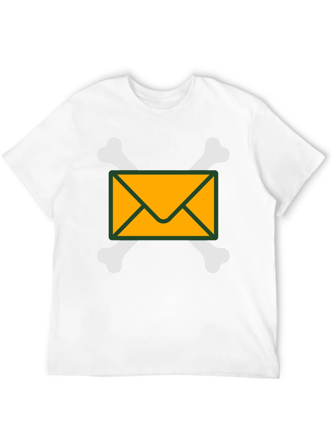 Envelope and Crossbones Graphic T-Shirt - Black