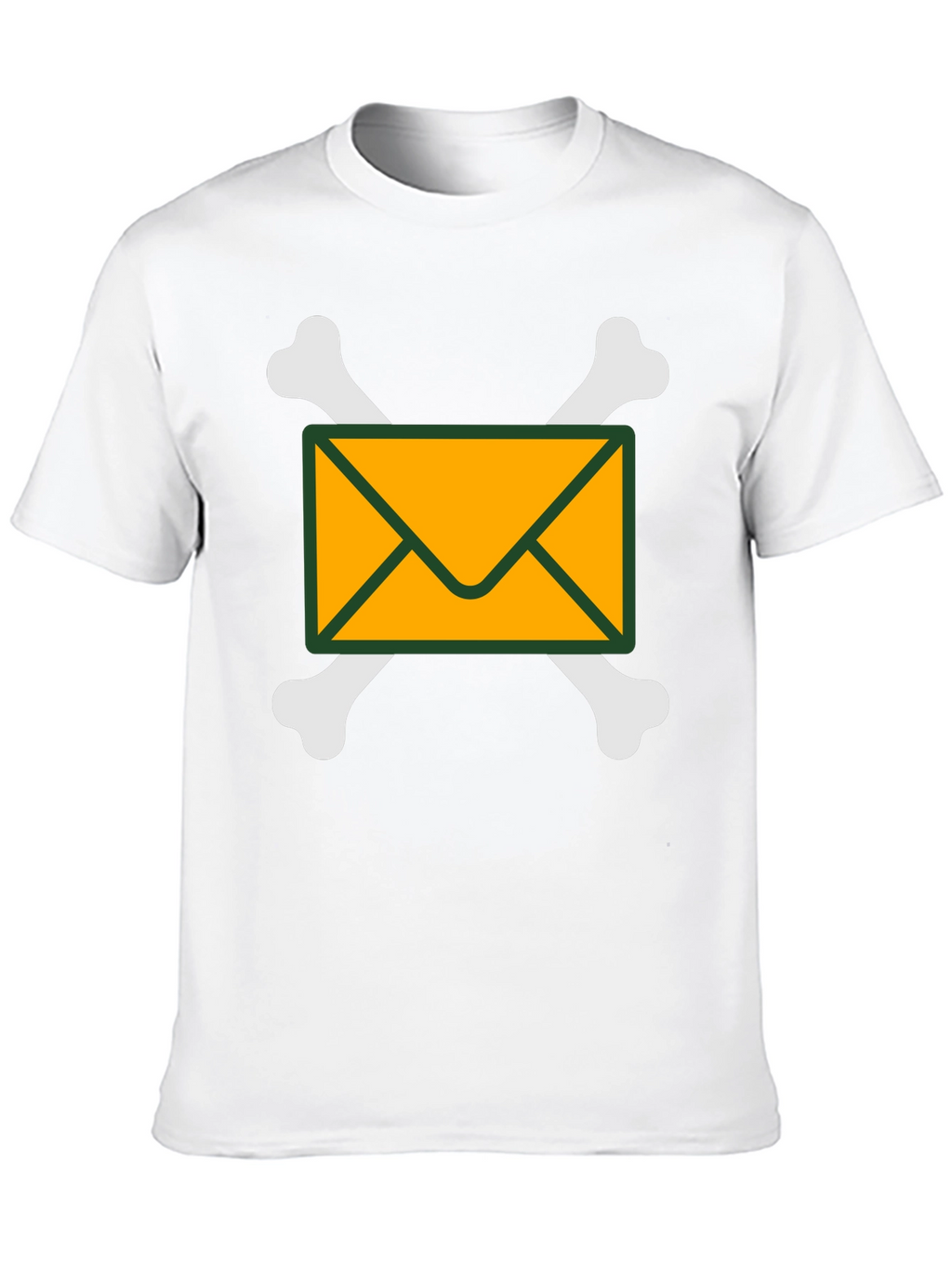 Envelope and Crossbones Graphic T-Shirt - Black