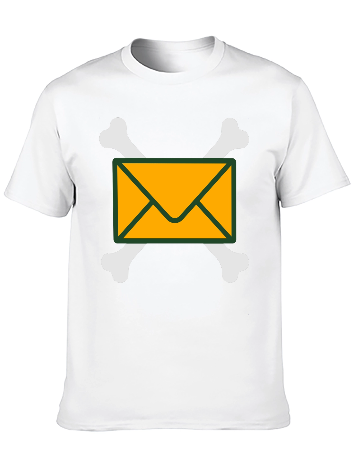 Envelope and Crossbones Graphic T-Shirt - Black