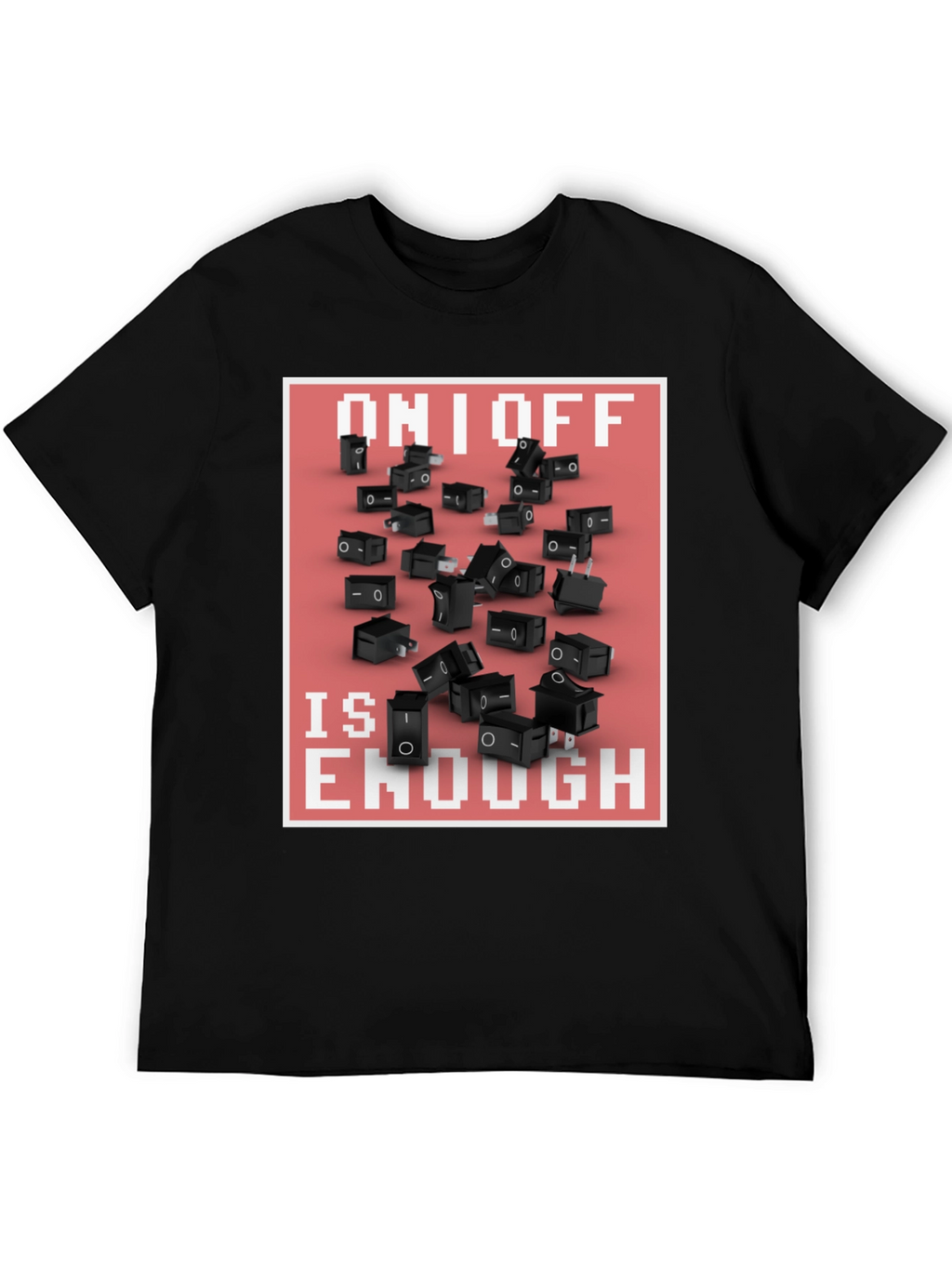 On/Off Switch T-Shirt - Black Graphic Tee