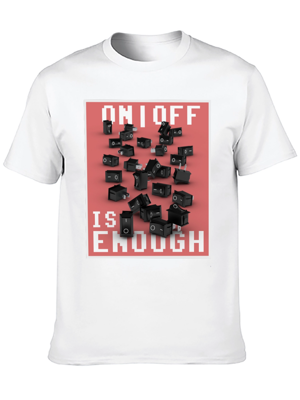On/Off Switch T-Shirt - Black Graphic Tee