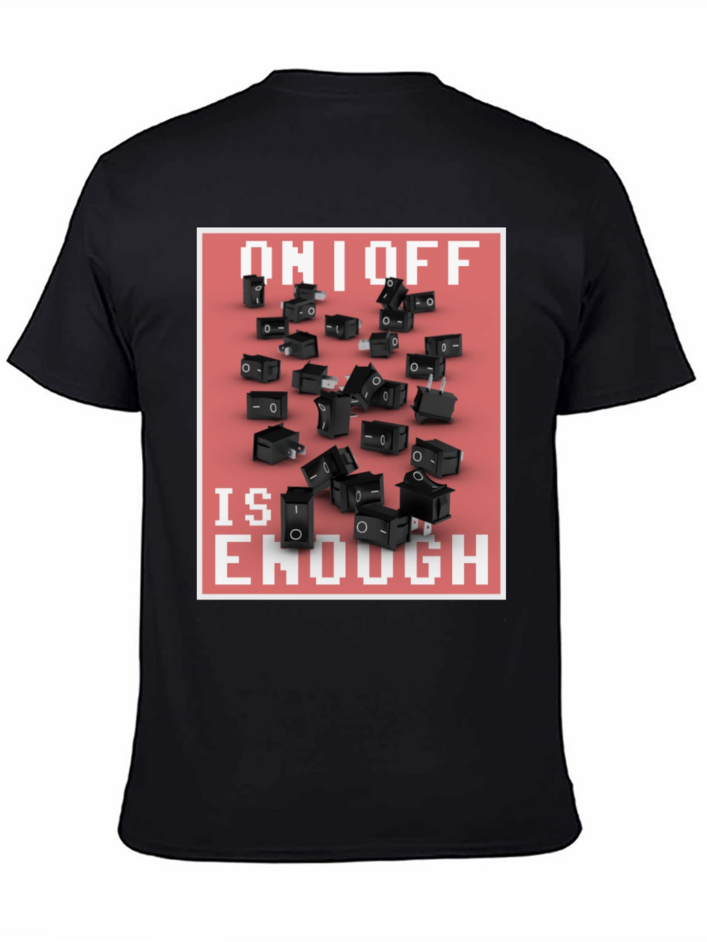 On/Off Switch T-Shirt - Black Graphic Tee