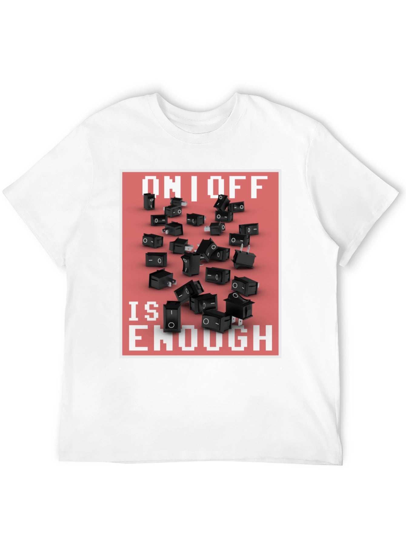 On/Off Switch T-Shirt - Black Graphic Tee