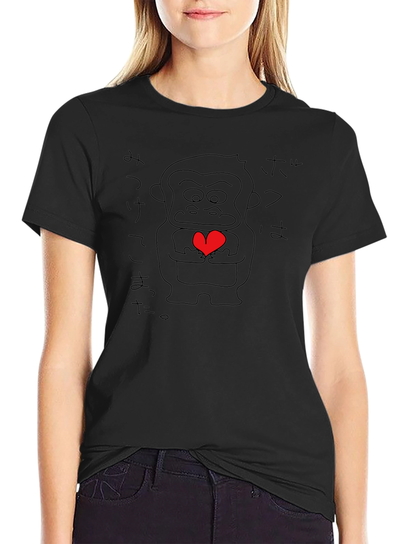 Heart Holding Gorilla Graphic Tee