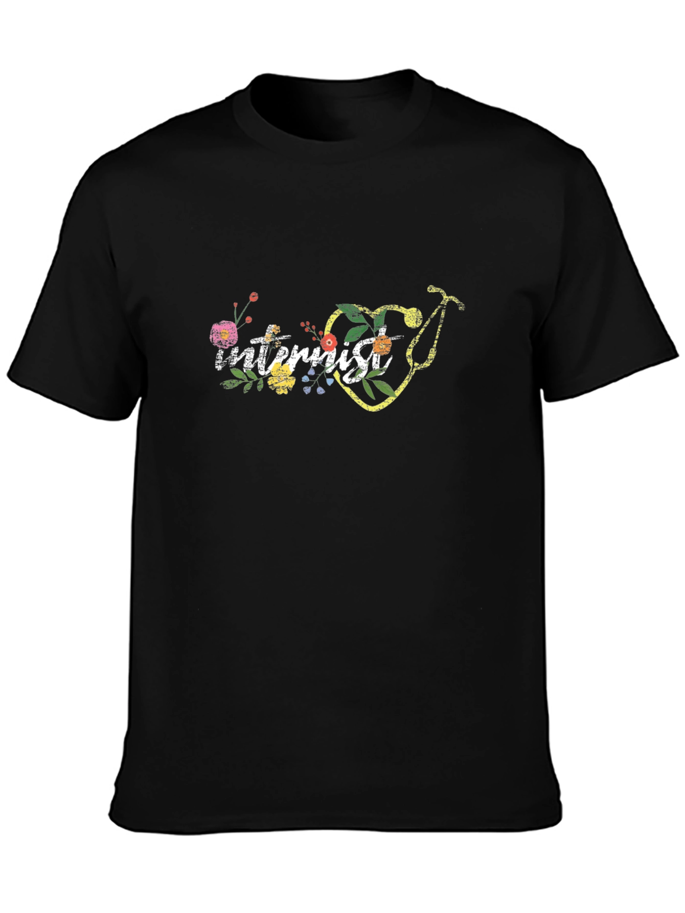 Internist Floral Stethoscope Tee - Medical Gift