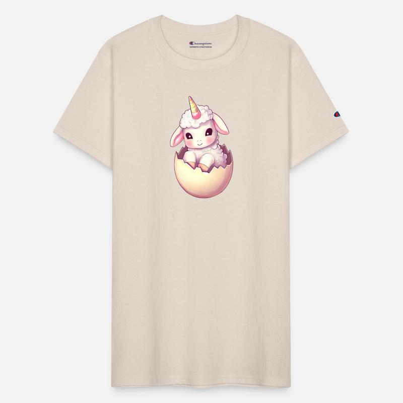 Sheep with Unicorn in Eggshell Imaginative Design