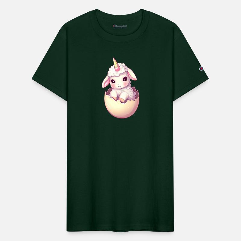 Sheep with Unicorn in Eggshell Imaginative Design