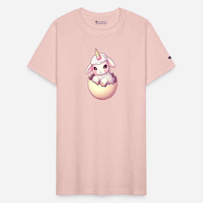 Sheep with Unicorn in Eggshell Imaginative Design
