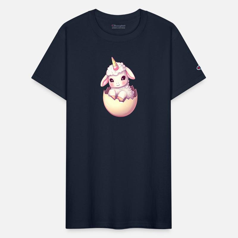 Sheep with Unicorn in Eggshell Imaginative Design