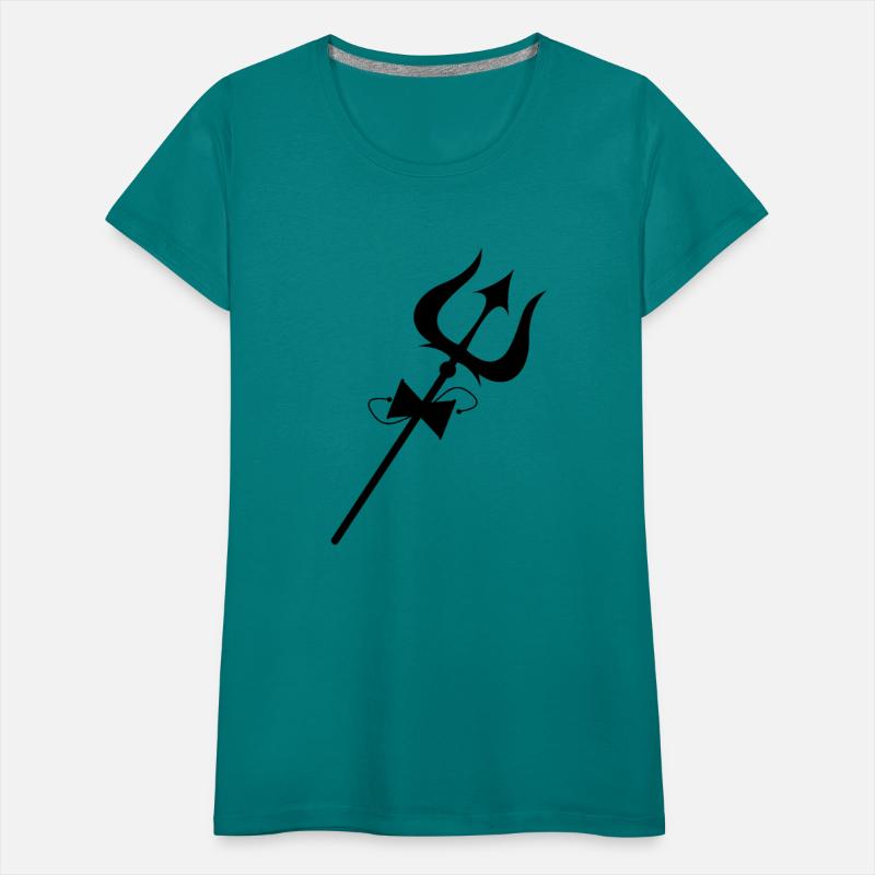 Shivas trident with damru.