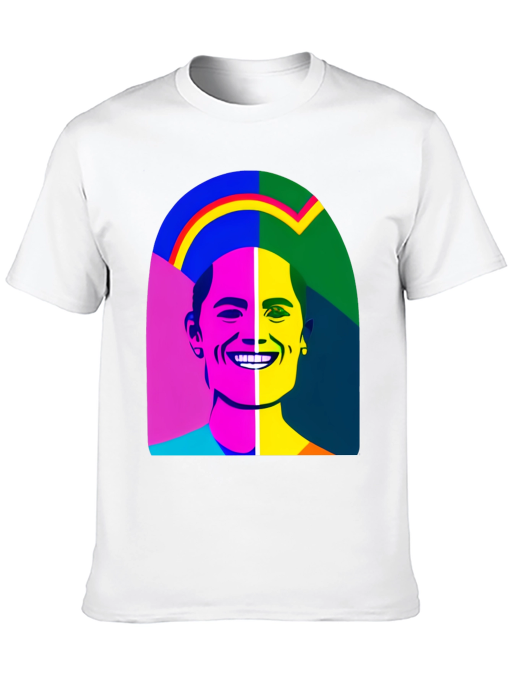 Pop Art Portrait Black T-Shirt