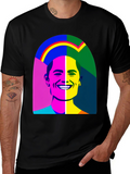 Pop Art Portrait Black T-Shirt