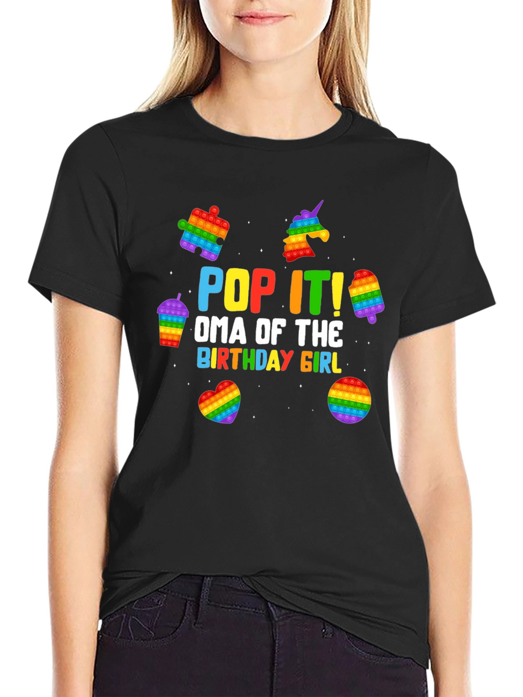 Pop It! Oma Birthday Girl T-Shirt