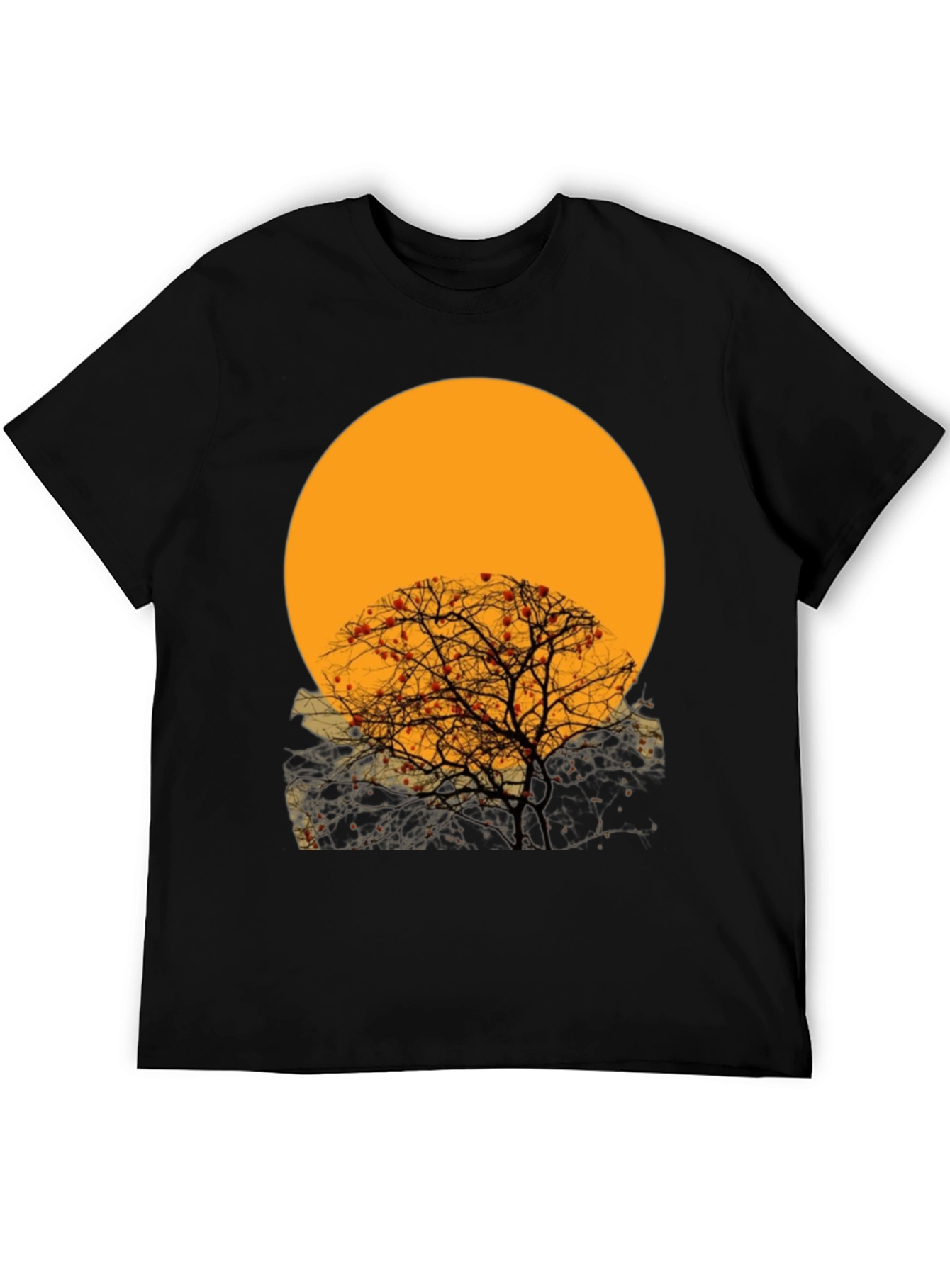 Sunset Tree Graphic Tee - Black