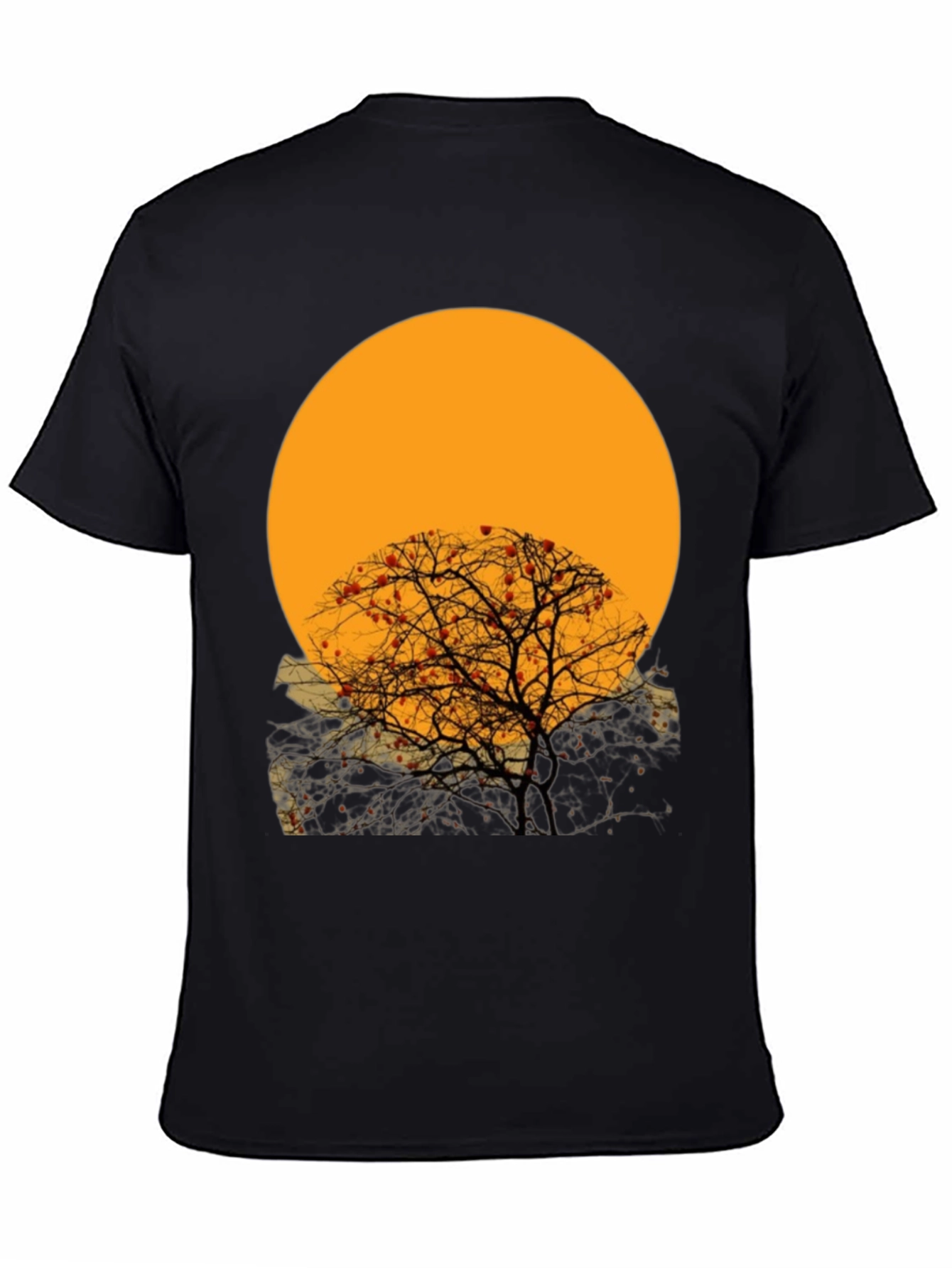 Sunset Tree Graphic Tee - Black