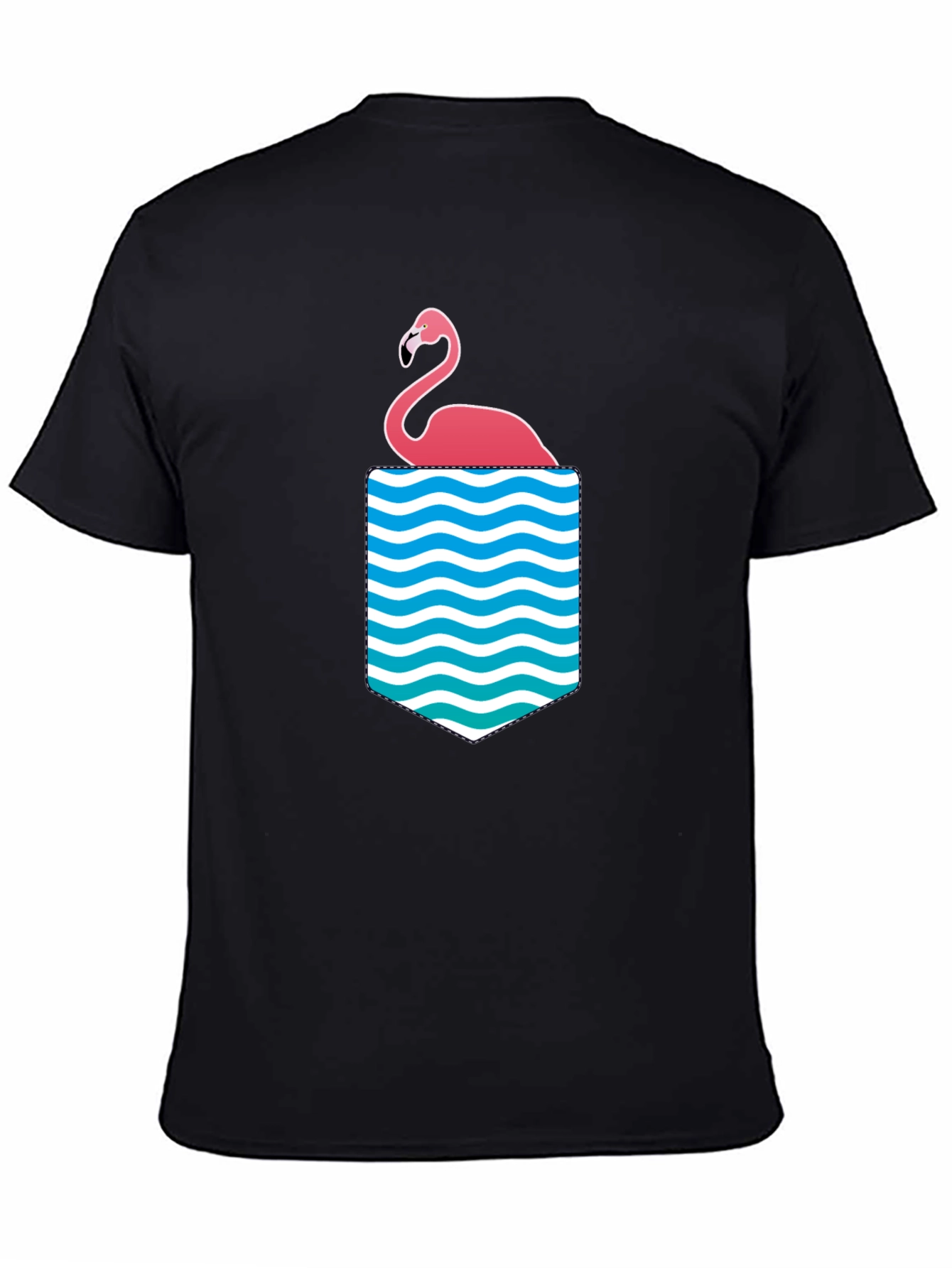 Flamingo Pocket Graphic Tee - Tropical Summer Vibes