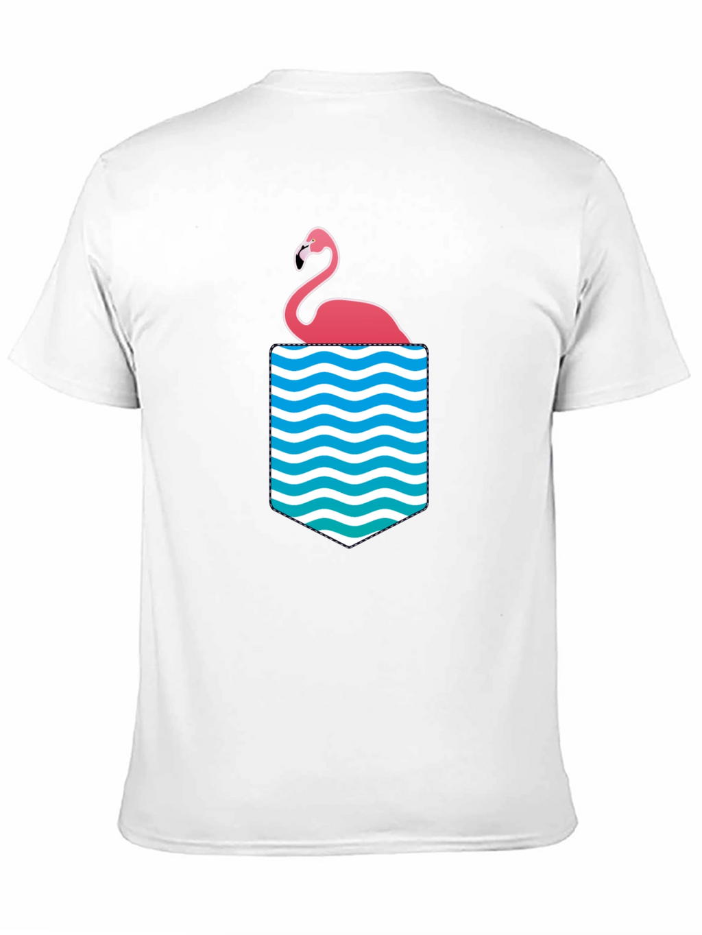 Flamingo Pocket Graphic Tee - Tropical Summer Vibes