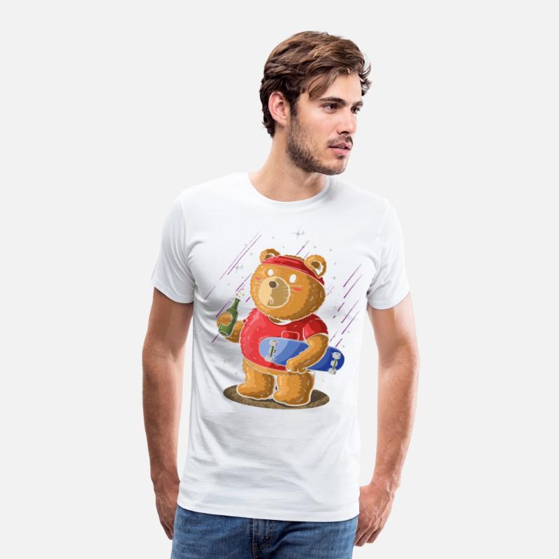 Sk8er Skateboarder Bear, Beer Party Skateboard