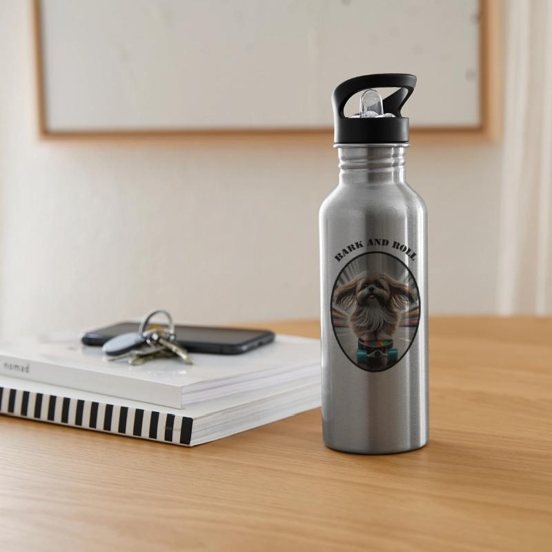 Skateboarding Shih Tzu Dog with its Tongue Out URM