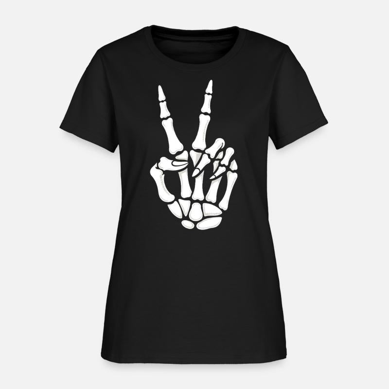 Skeleton Hand Peace Sign Cool Halloween