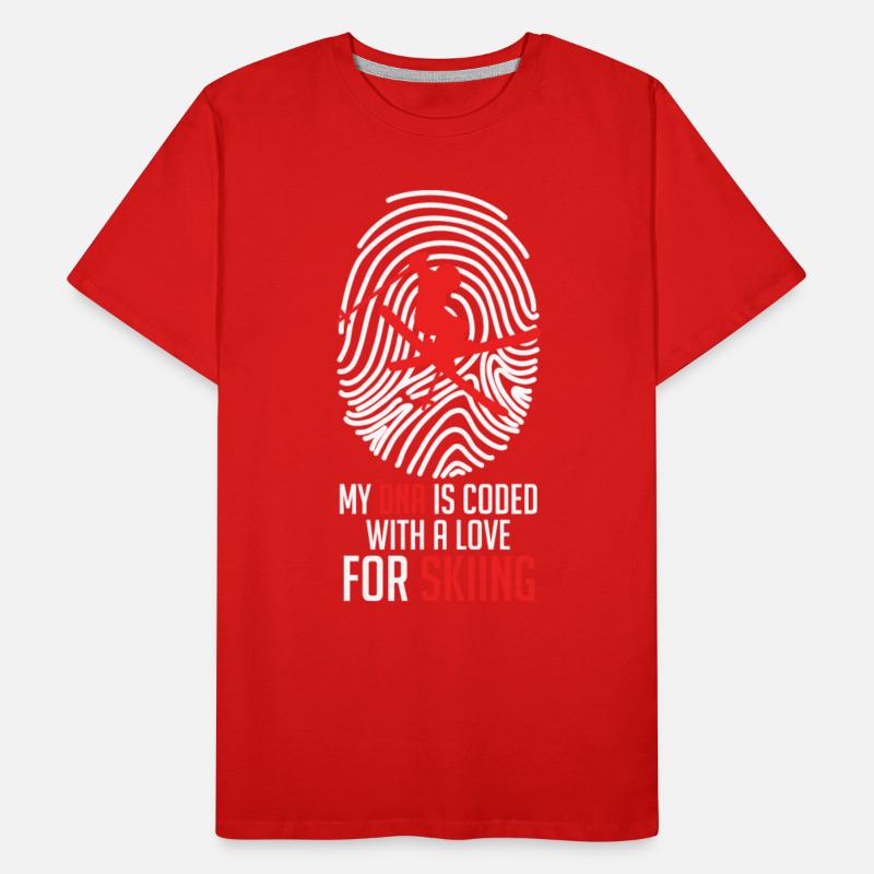 Ski Shirt My DNA is Coded with Love for Skiing