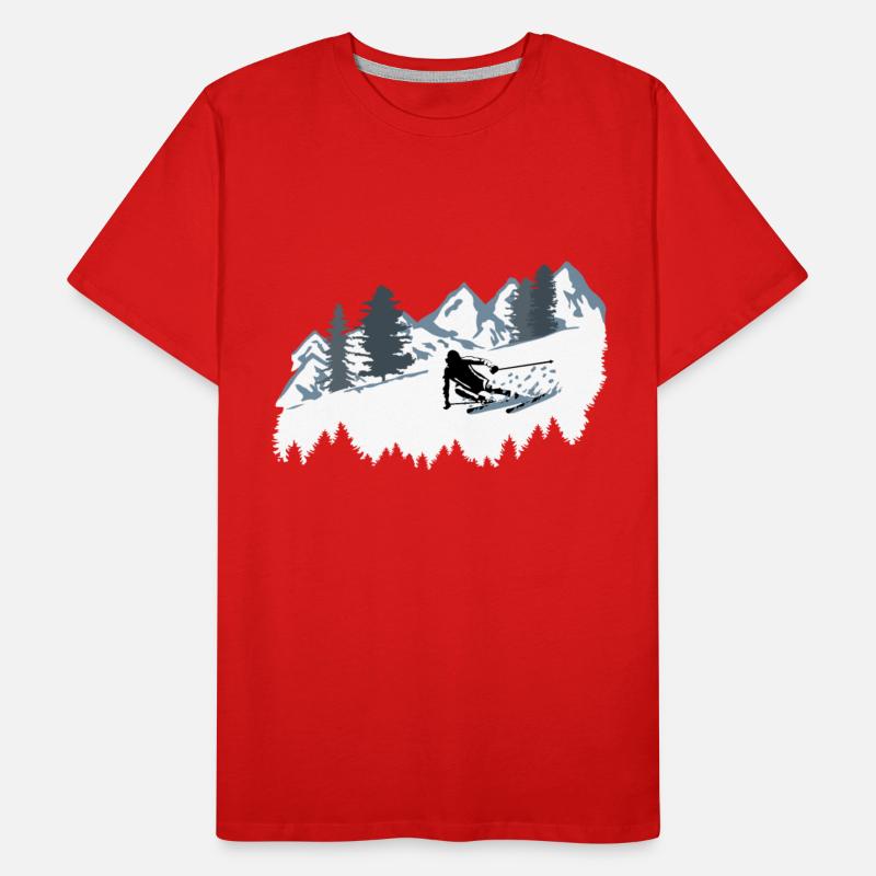 Skier and Mountains, Skiing