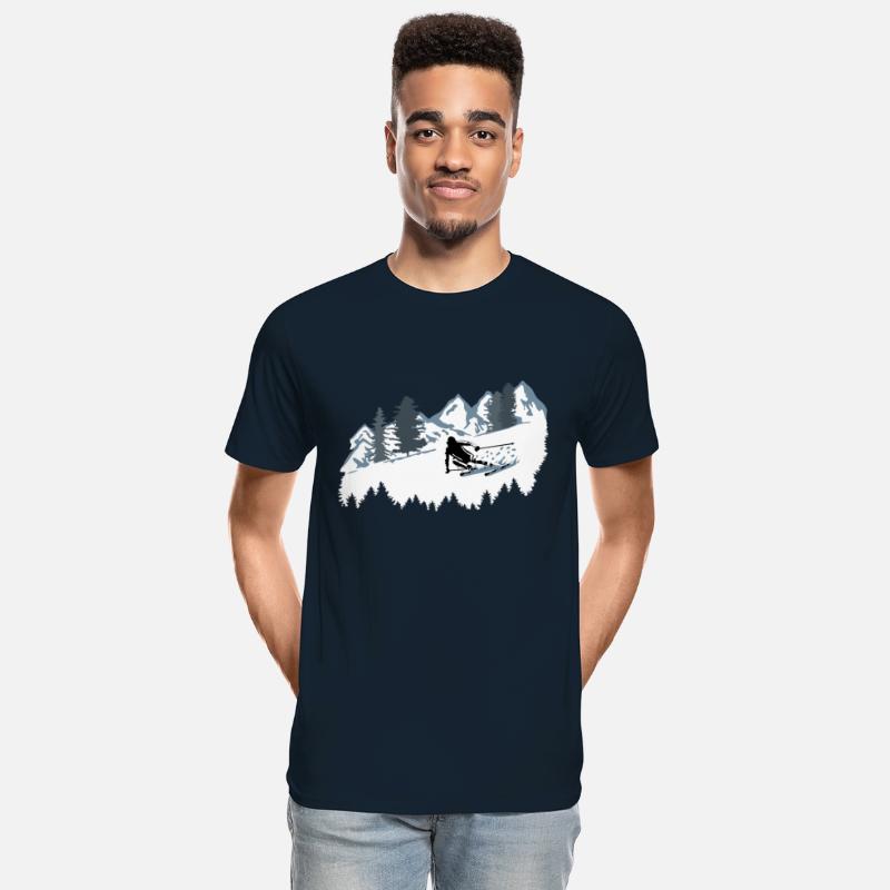 Skier and Mountains, Skiing