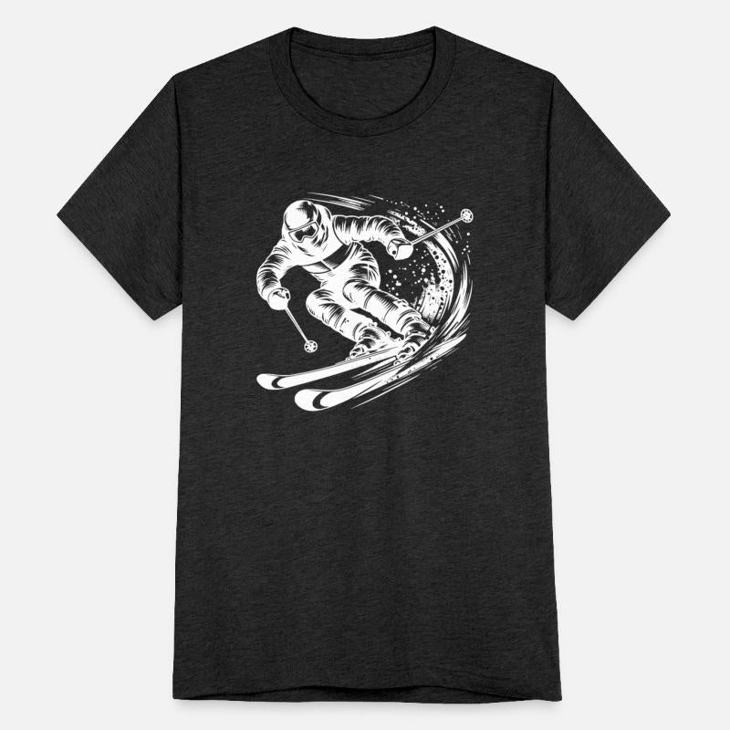 Skiing In Extreme Sport Style Downhill Skiing