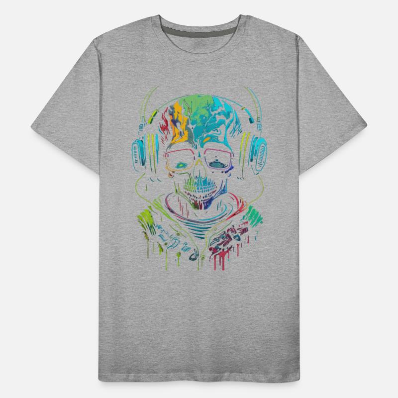 Skull with Headphone Synthwave