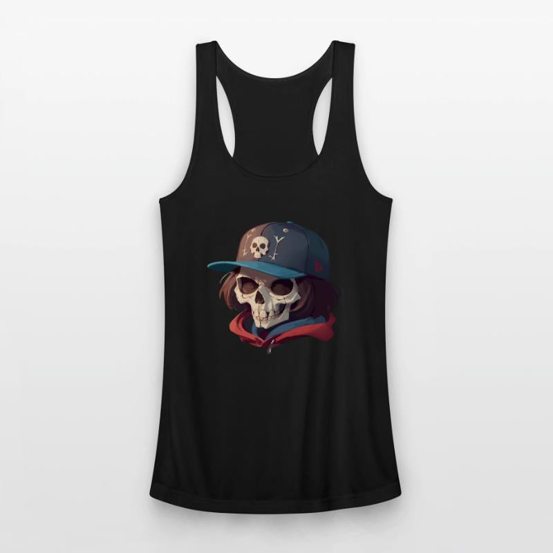 Skull with Long Hair