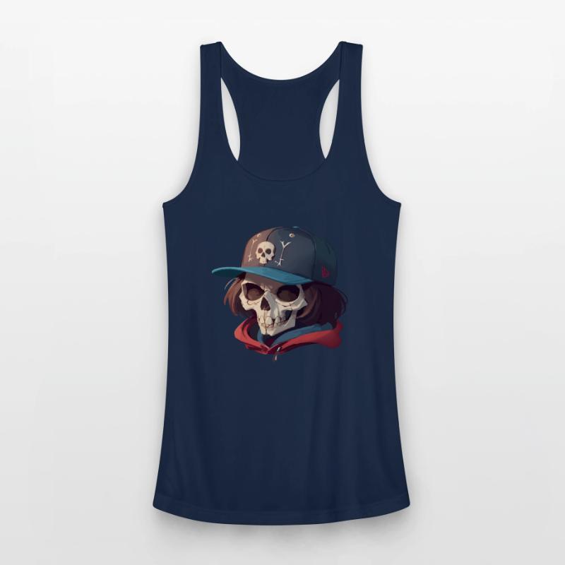 Skull with Long Hair