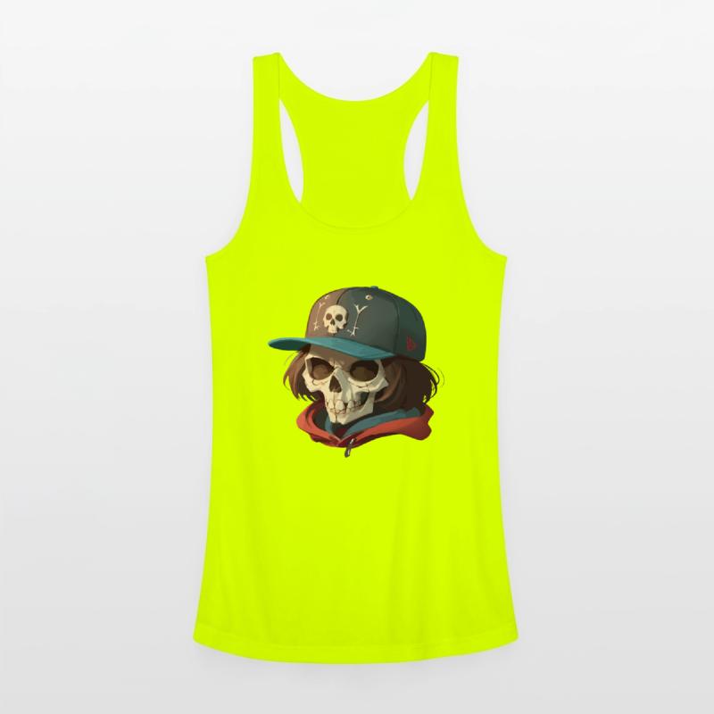 Skull with Long Hair