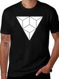 Geometric Illusion Triangle Black T-Shirt