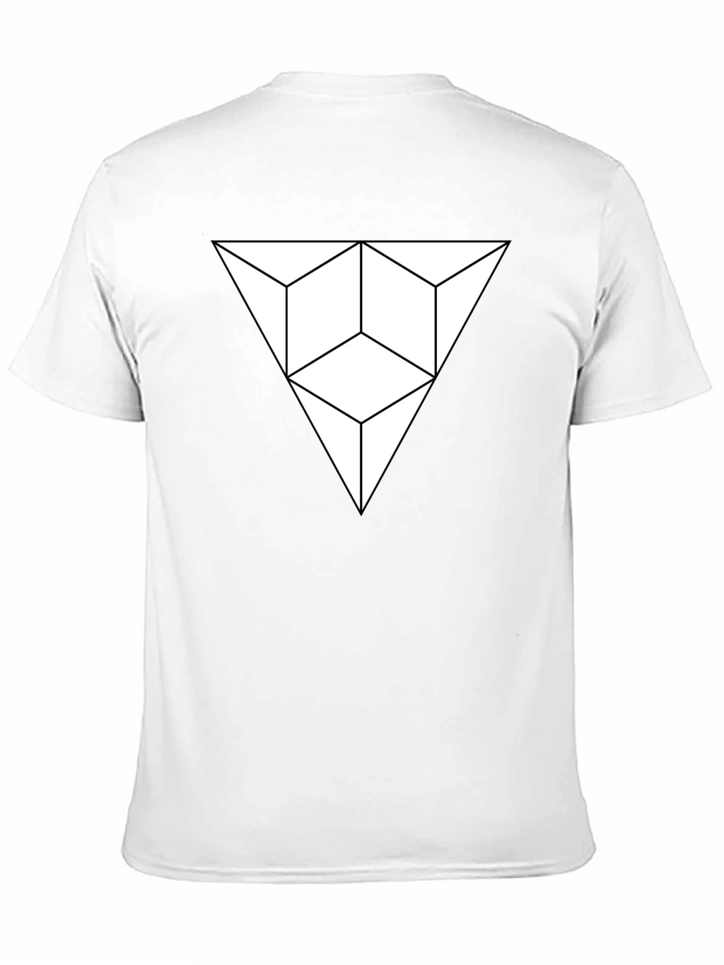 Geometric Illusion Triangle Black T-Shirt