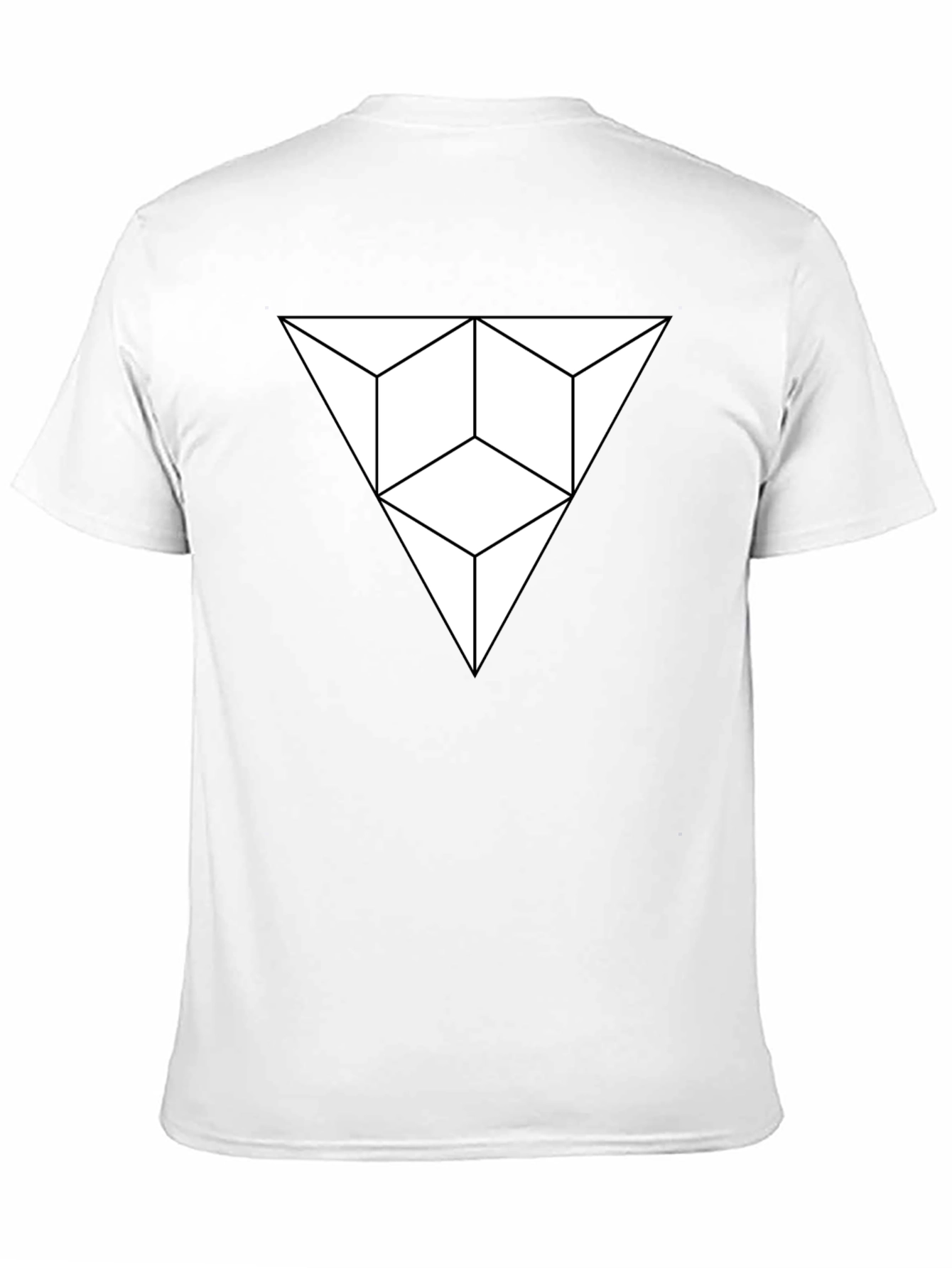 Geometric Illusion Triangle Black T-Shirt