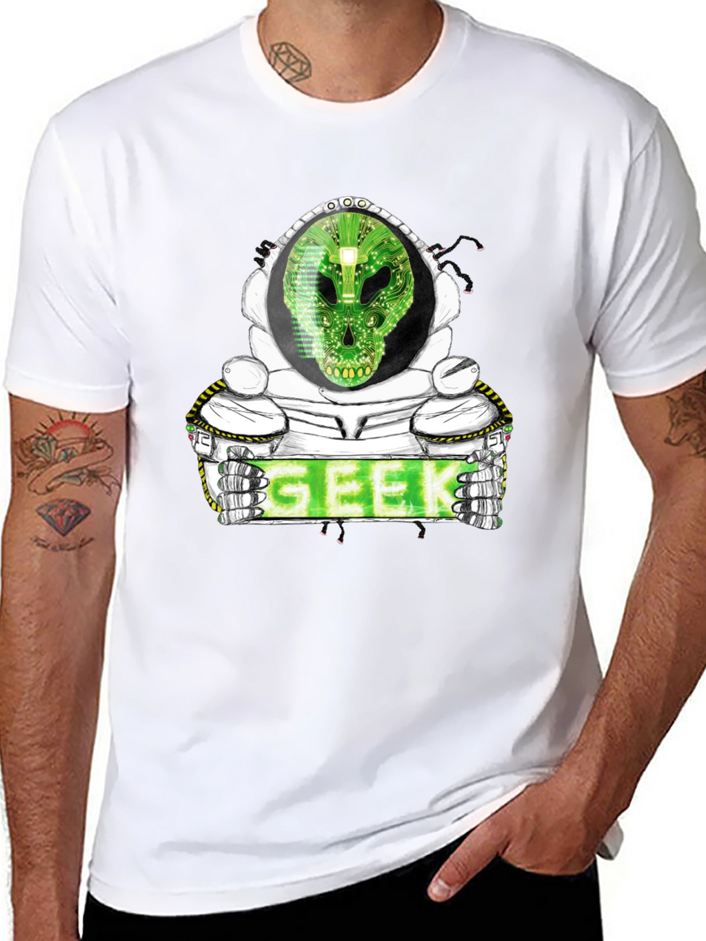 Geek Alien Graphic T-Shirt