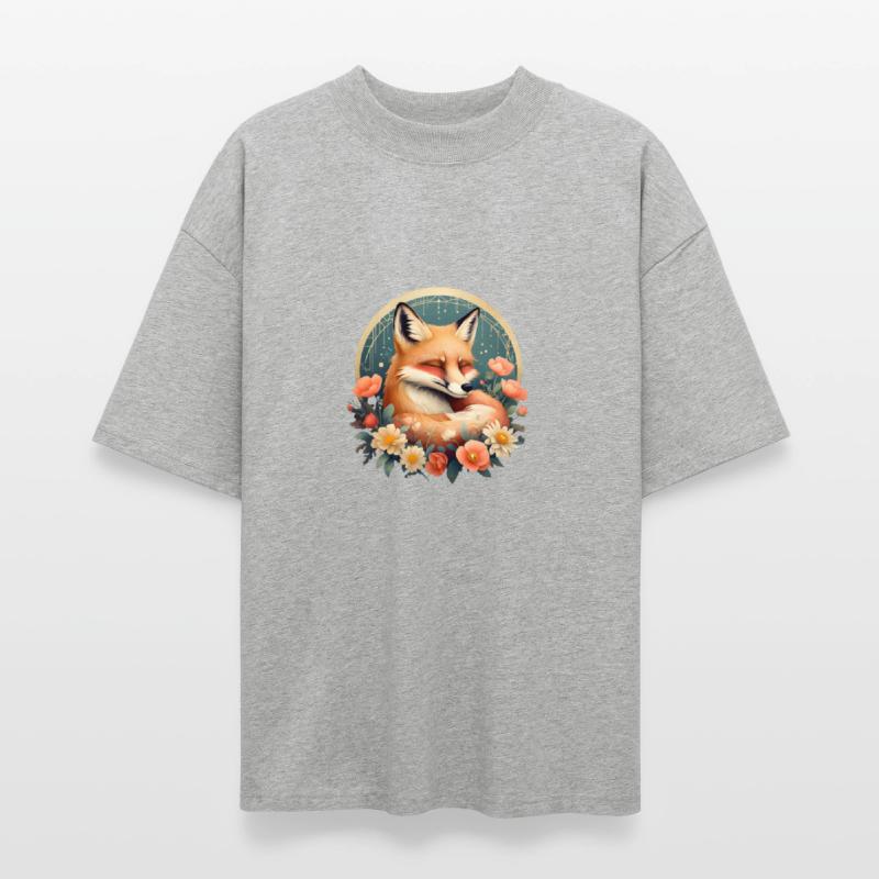 Sleepy Fox & Floral Dream Scene.