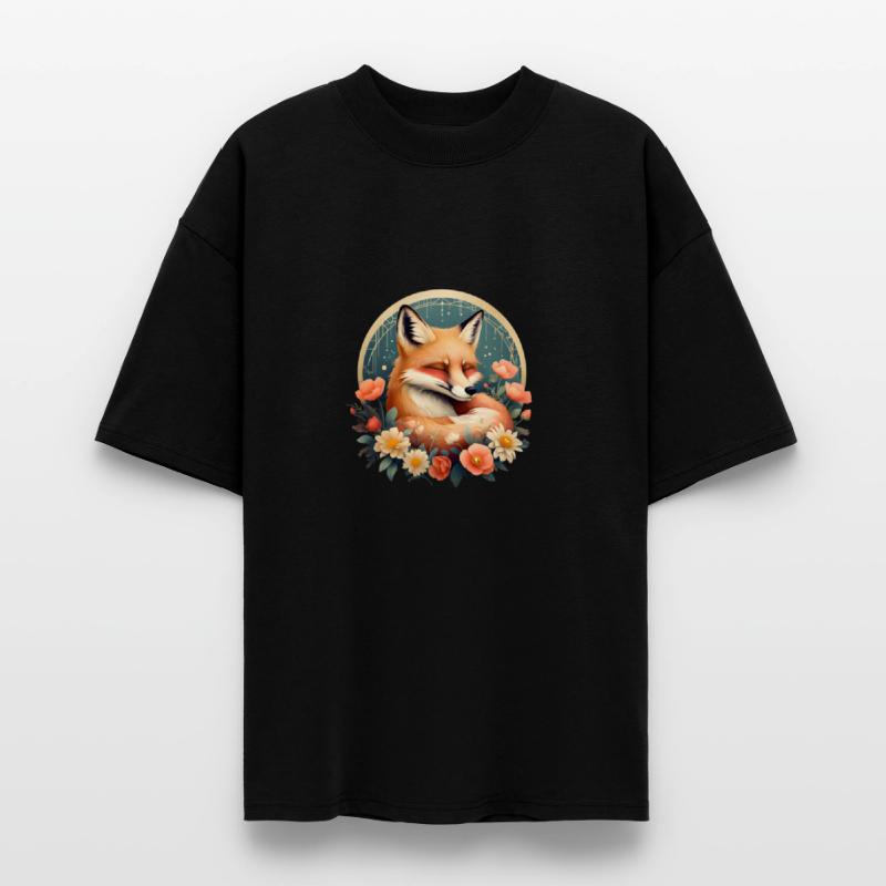 Sleepy Fox & Floral Dream Scene.