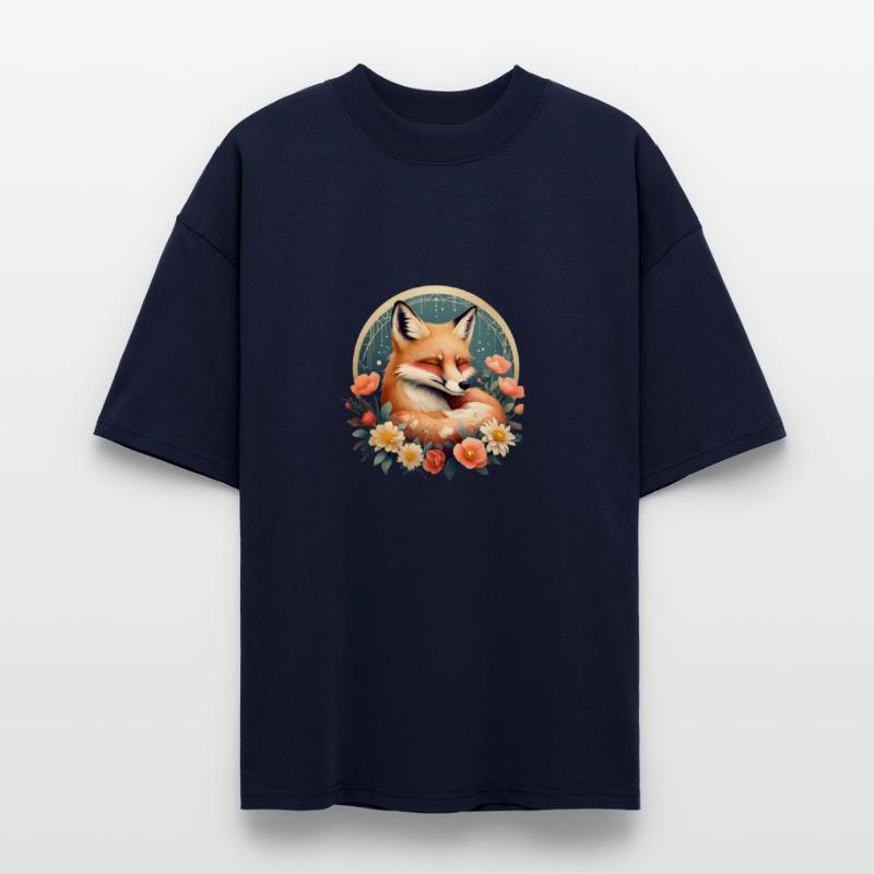 Sleepy Fox & Floral Dream Scene.