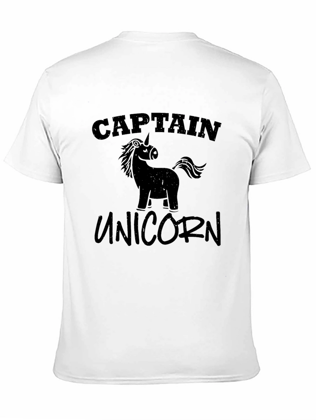 Captain Unicorn Black T-Shirt