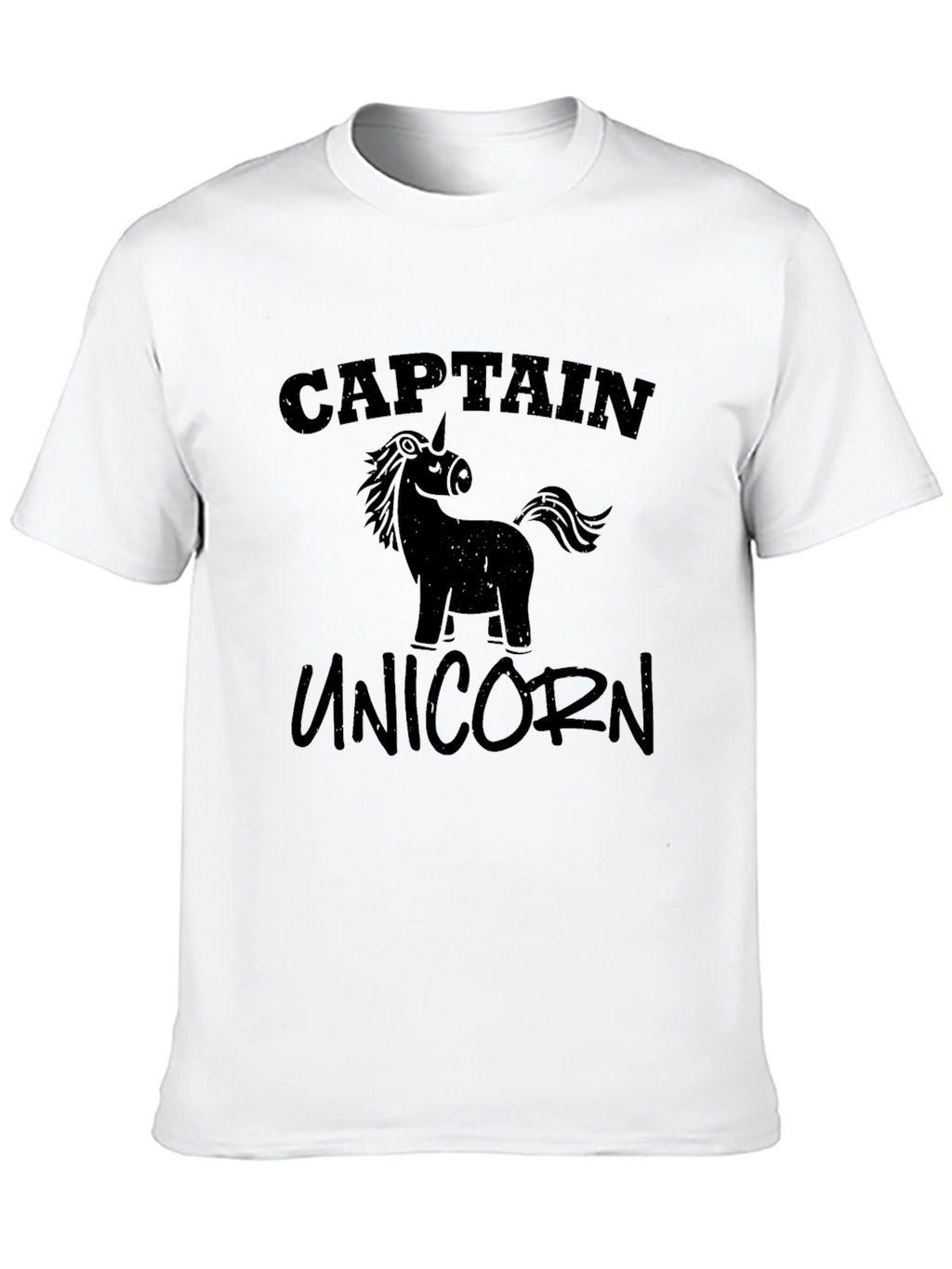 Captain Unicorn Black T-Shirt