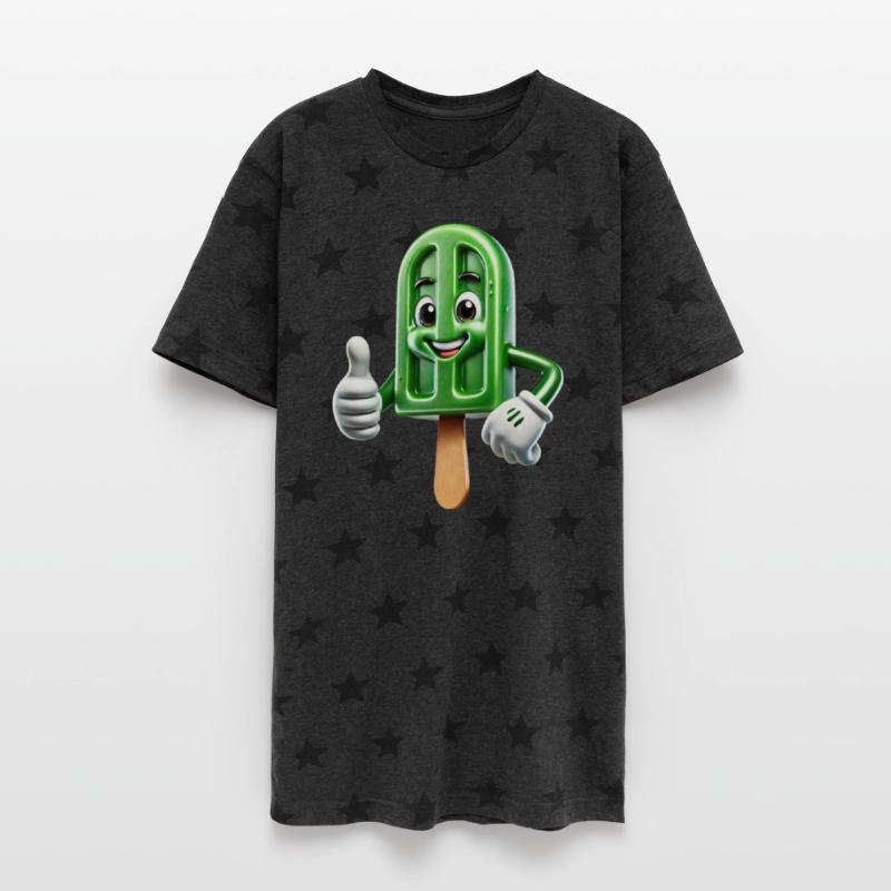 Smiling Green Popsicle Giving Thumbs Up 3D Style