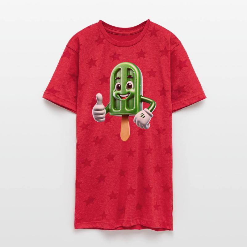 Smiling Green Popsicle Giving Thumbs Up 3D Style