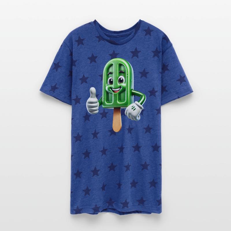 Smiling Green Popsicle Giving Thumbs Up 3D Style