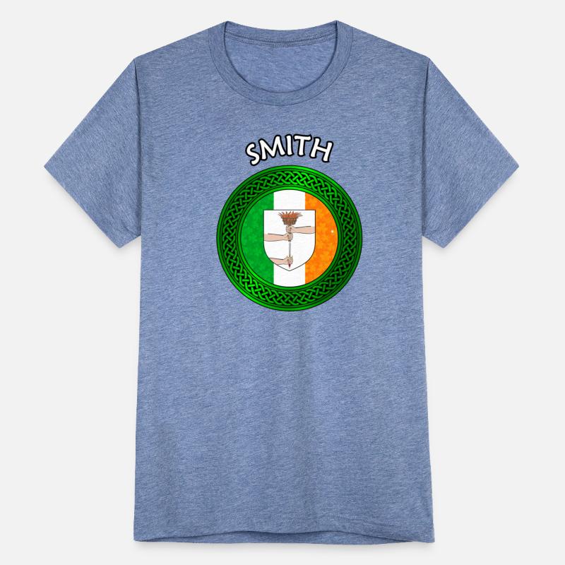 Smith Coat of Arms on Shamrock Irish Flag